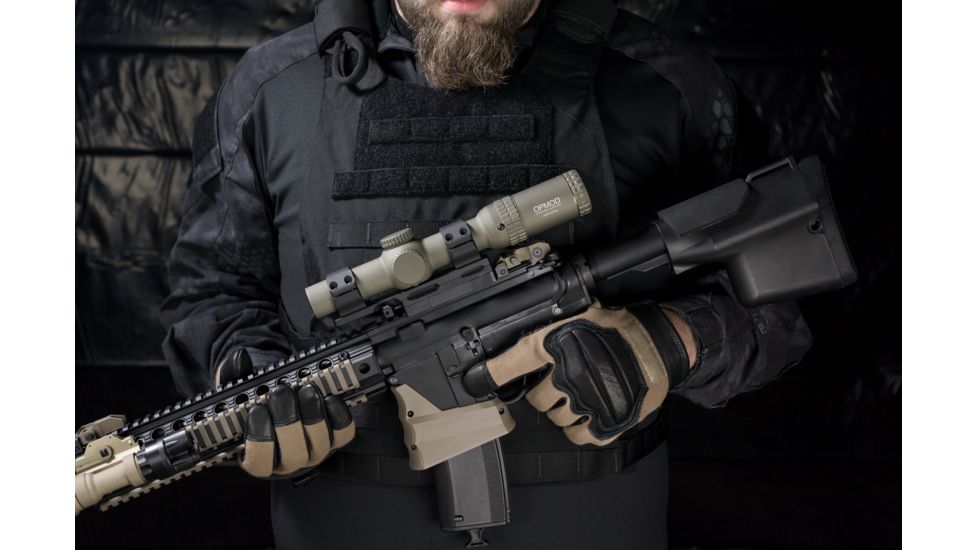 Vortex OPMOD Strike Eagle Limited Edition Rifle Scope, 1-6x24mm, 30 mm Tube, Second Focal Plane, AR-BDC Reticle, Hard Anodized, Tan, SE-1624-OP