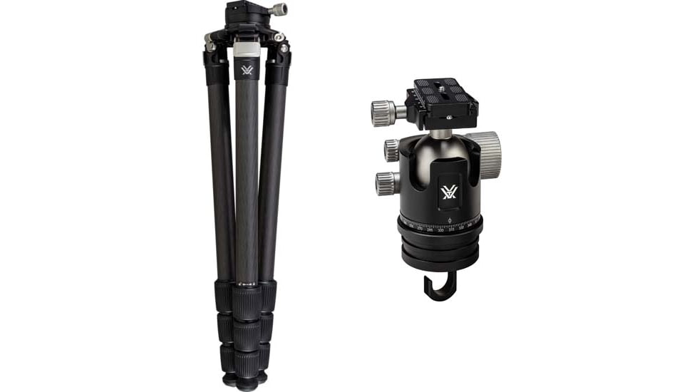 Vortex Radian Carbon Tripod with Leveling Head Kit with additional Ball Head