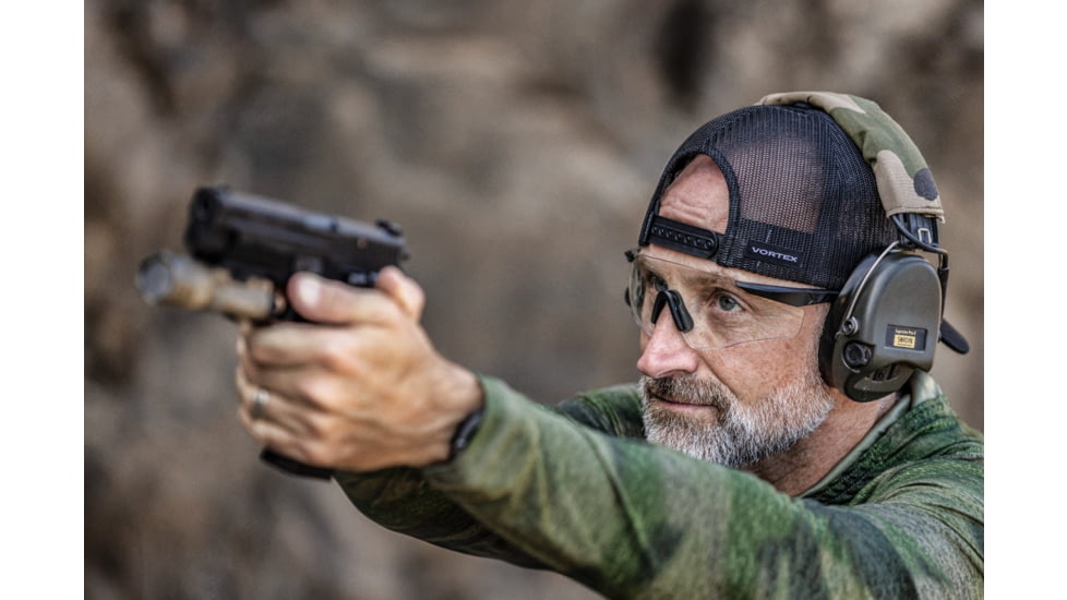 Vortex RangePoint Glasses, Black/Clear, ERP-BKC