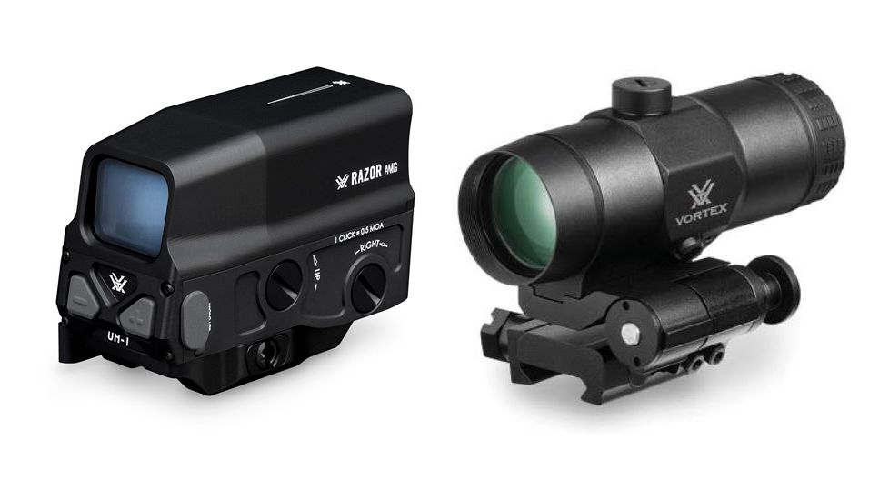 Vortex Razor AMG UH-1 Holographic Sight Scope with 3x Magnifier with Flip Mount, RZR-AMG-3-KIT1