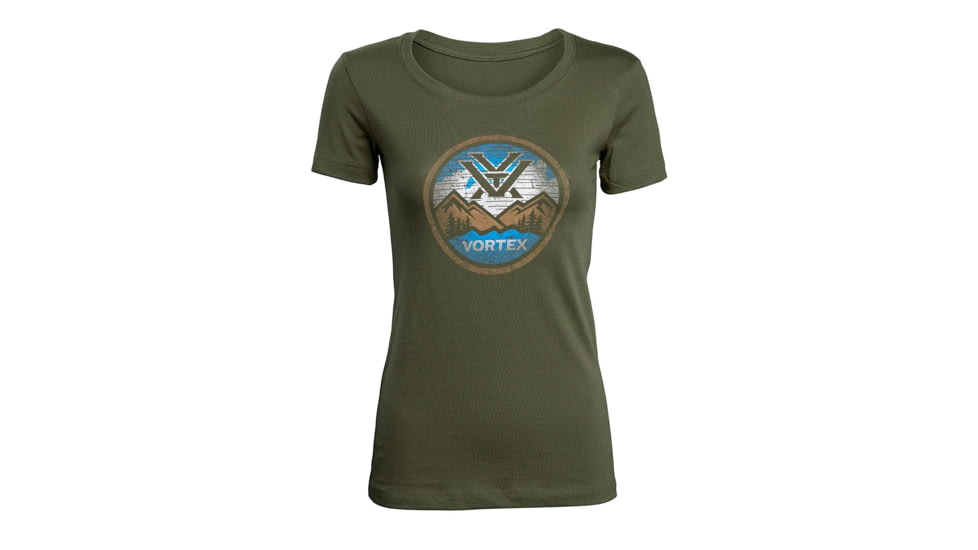 Vortex Reflection Lake T-Shirt - Womens, Military Green, Small, 220-63-MGRS