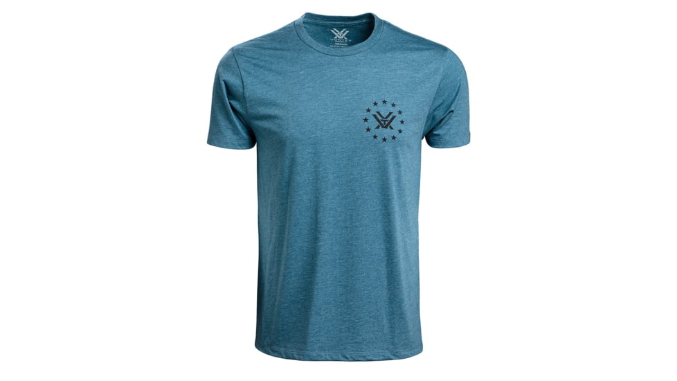 Vortex Salute Short Sleeve T-Shirts - Men's, Steel Blue Heather, 3XL, 121-14-SBH3X