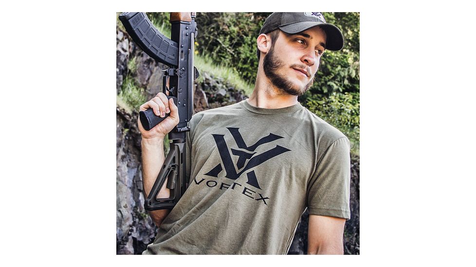 Vortex Short Sleeve T-Shirt, Military Green, 2XL, ODG-2XL