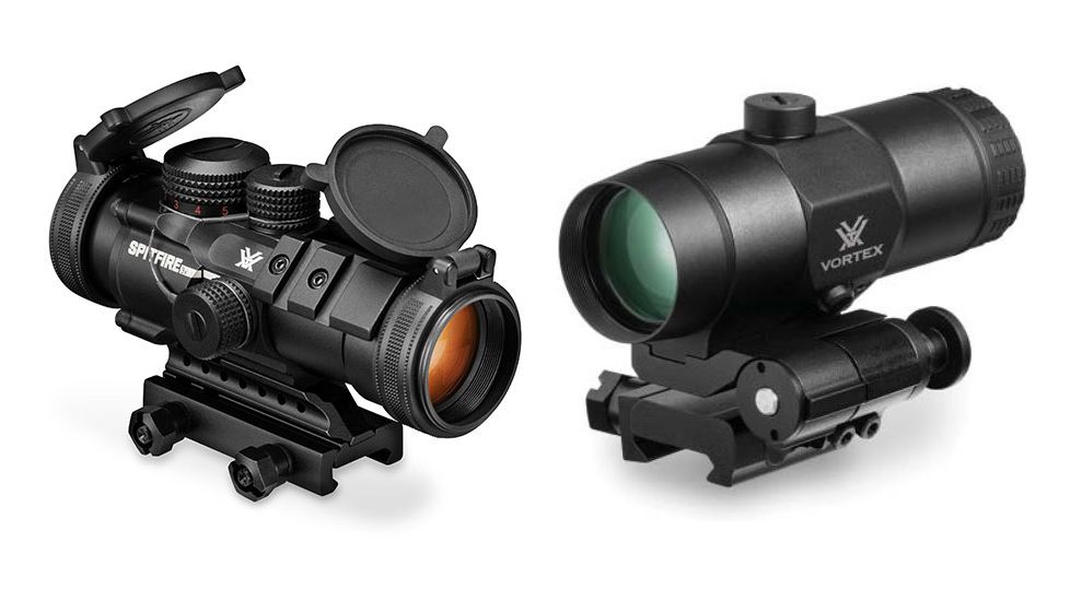 Vortex Spitfire 3x Prism Scope with 3x Magnifier with Flip Mount