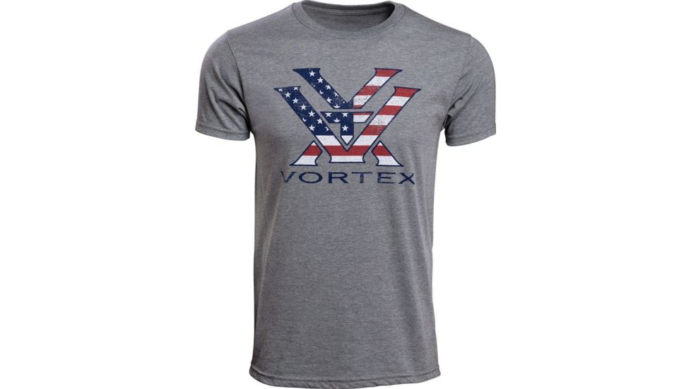Vortex Stars And Bars T-Shirt - Mens, Ash Heather, 2X, 120-27-AAH2X
