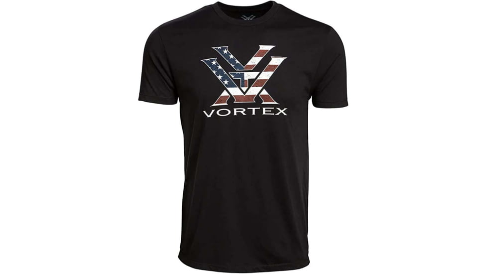 Vortex Stars and Stripes Short Sleeve T-Shirts - Men's, Black, 4X, 121-13-BLK4X