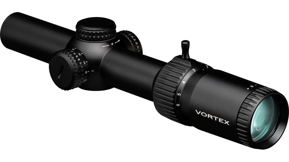 Vortex Strike Eagle 1-6x24 mm Rifle Scope, 30 mm Tube, Second Focal Plane, Black, Matte, Red AR-BDC3 Reticle, MOA Adjustment, SE-1624-2