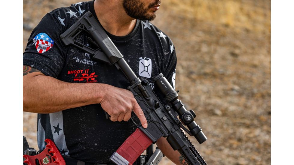 Vortex Strike Eagle 1-6x24 mm Rifle Scope, 30 mm Tube, Second Focal Plane, Black, Matte, Red AR-BDC3 Reticle, MOA Adjustment, SE-1624-2