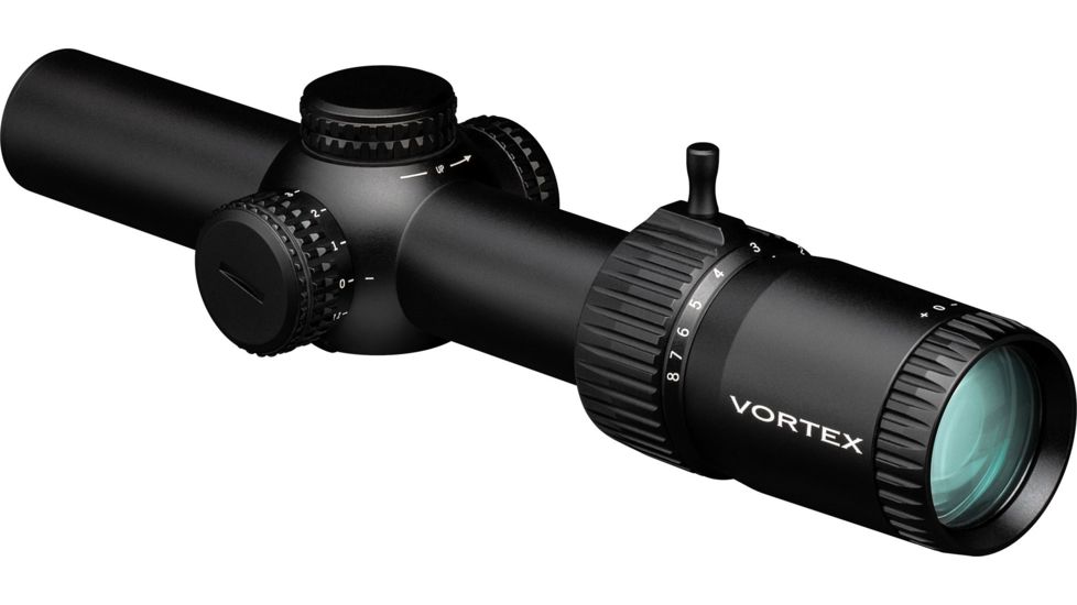 Vortex Strike Eagle 1-8x24 mm Rifle Scope, 30 mm Tube, Second Focal Plane, Black, Matte Anodized, Red AR-BDC3 Reticle, MOA Adjustment, SE-1824-2