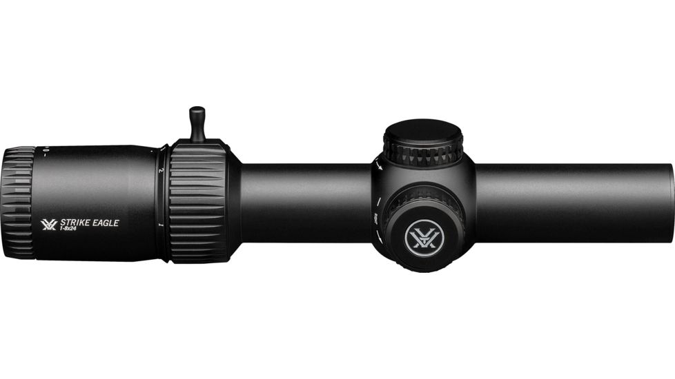 Vortex Strike Eagle 1-8x24 mm Rifle Scope, 30 mm Tube, Second Focal Plane, Black, Matte Anodized, Red AR-BDC3 Reticle, MOA Adjustment, SE-1824-2