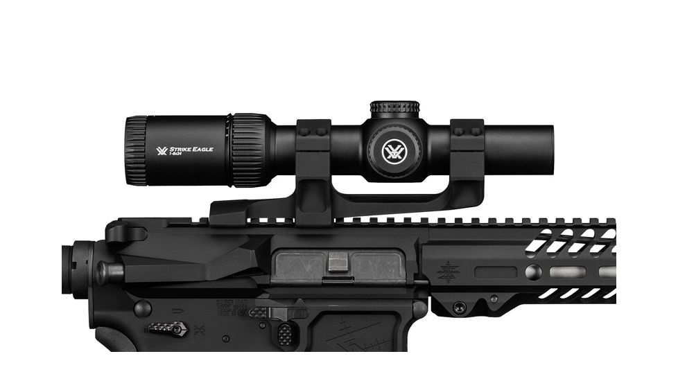Vortex Strike Eagle 1-8x24mm Rifle Scope, 30mm Tube, Illuminated, Glass-Etched AR-BDC2 Reticle, Black SE-1824-1