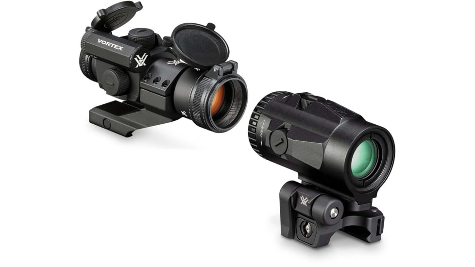 Vortex Strikefire II Red Dot Sight, 4 MOA, Black,w/Micro 3x22mm Magnifier, SF-BR-504-KIT1