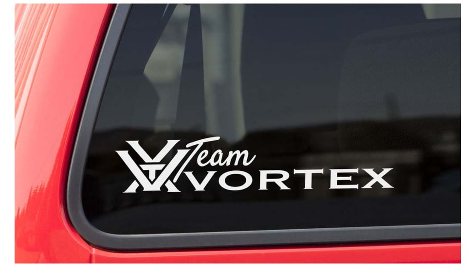 Vortex Tesm Vinyl Decal, White, DECAL-TEAM