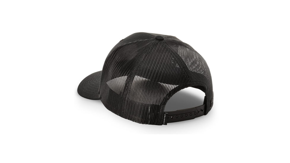 Vortex Three Peaks Cap w/Leather Patch - Mens, Black, One Size, 121-01-BLK