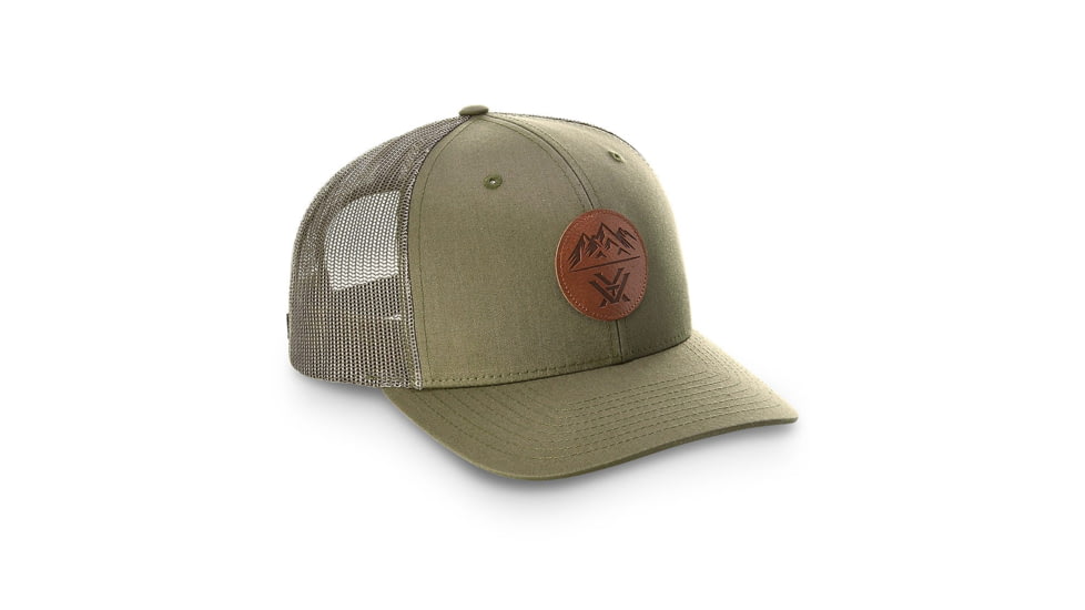 Vortex Three Peaks Cap w/Leather Patch - Mens, Green, One Size, 121-01-LOD