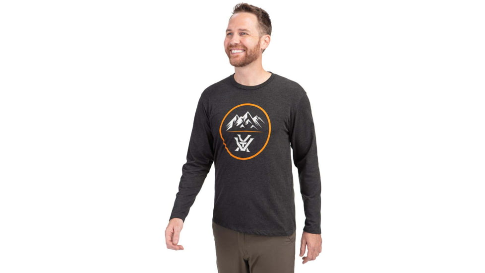 Vortex Three Peaks LS T-Shirt - Mens, Charcoal Heather, M, 222-01-CHHM