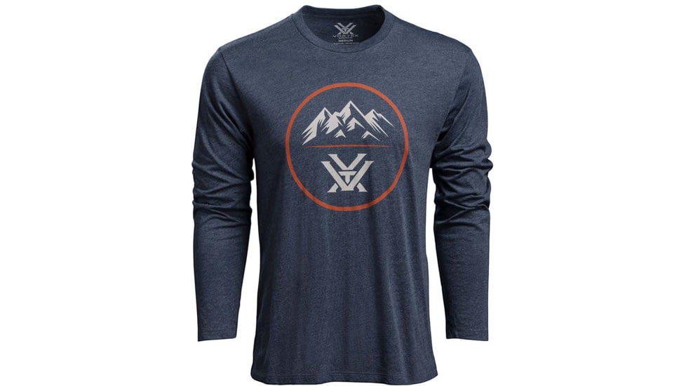 Vortex Three Peaks LS T-Shirt - Men's, Medium, Navy Heather, 222-01-NAHM