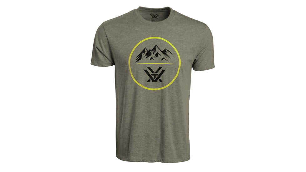 Vortex Three Peaks Short Sleeve T-Shirts - Men's, Military Heather, 2XL, 121-10-MIH2X