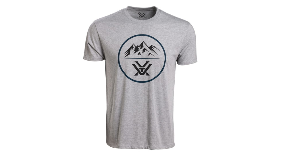 Vortex Three Peaks Short Sleeve T-Shirt - Mens, Heather Grey, Extra Large, 121-10-GHTXL