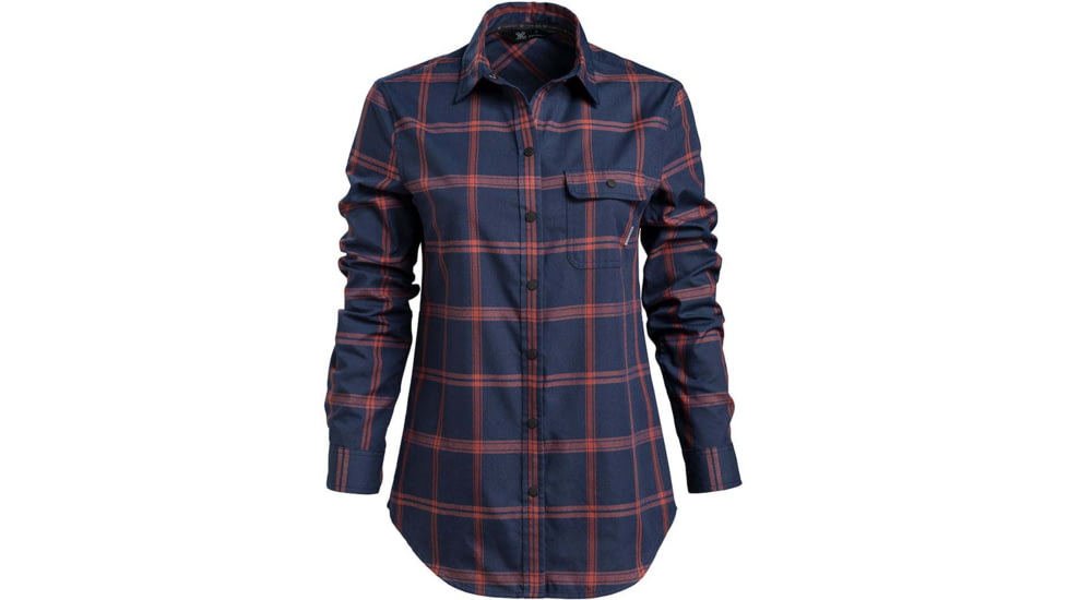 Vortex Trail Call Tech LS Flannel - Women's, Medium, Black Iris, 221-40-BLIM