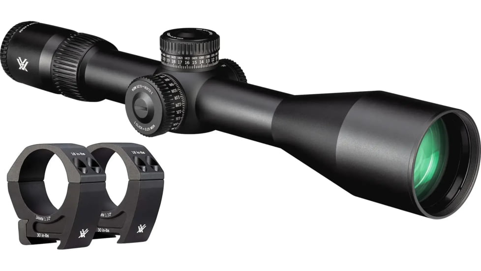 Vortex Venom 5-25x56mm 34mm Tube First Focal Plane Rifle Scope &amp; Vortex Pro Series Rifle Scope Rings