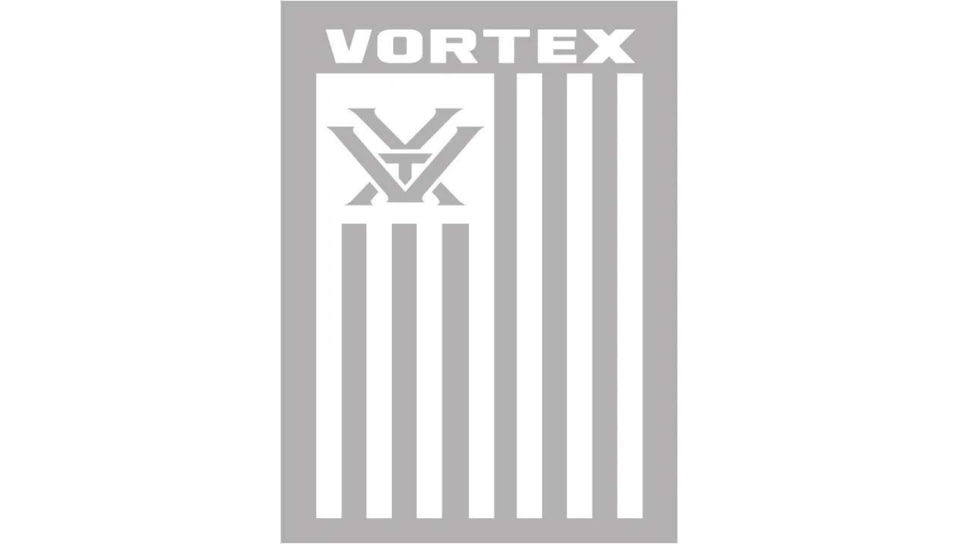 Vortex Vertical Flag Vinyl Decal, White, DECAL-FLAG