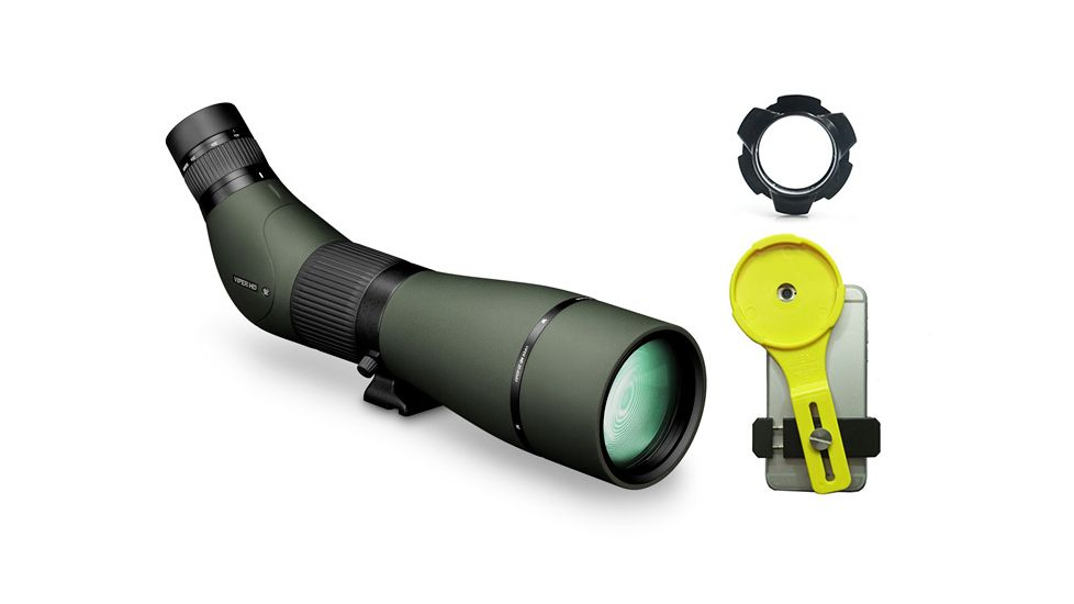 Vortex Viper HD 20-60x85mm Angled Spotting Scope w/FREE Phone Skope Case and Spotting Scope Adapter