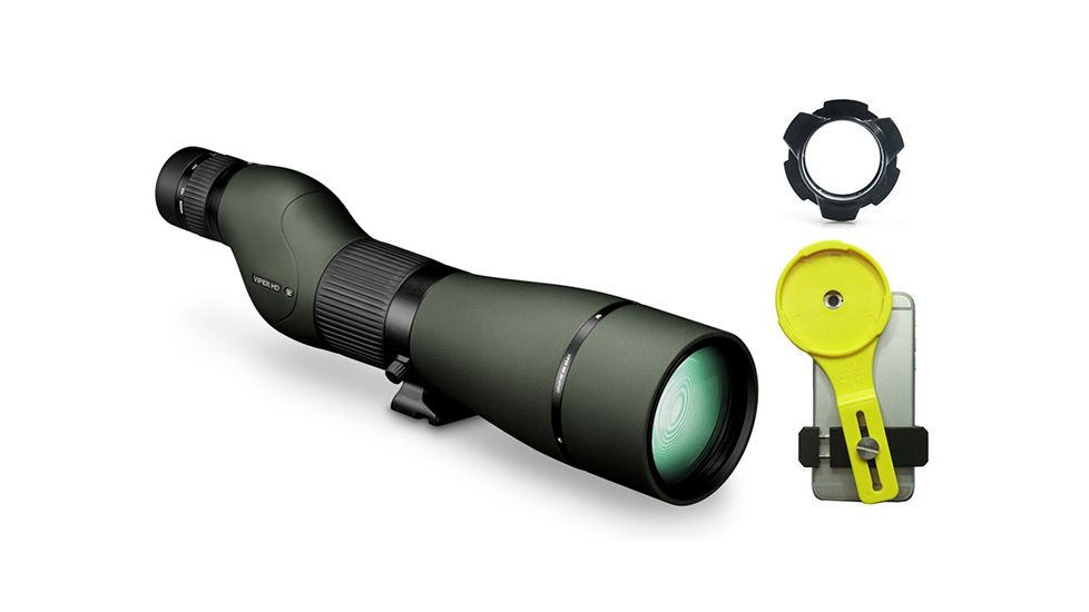 Vortex Viper HD 20-60x85mm Straight Spotting Scope w/FREE Phone Skope Case and Spotting Scope Adapter
