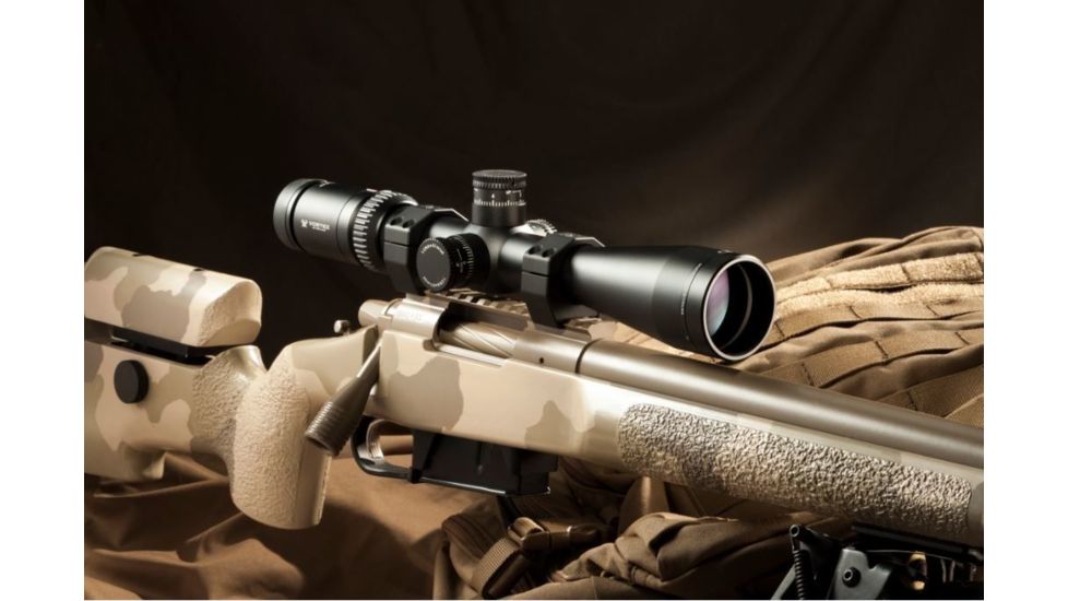 Vortex Viper HS-T 4-16x44 mm Rifle Scope, 30 mm Tube, Second Focal Plane, Black, Hard Anodized, Non-Illuminated VMR-1 MRAD Reticle, Mil Rad Adjustment, VHS-4308
