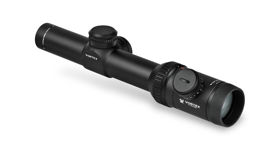 Vortex Viper PST 1-4x24 Rifle Scope with TMCQ Reticle MOA Low Capped Turrets PST-43111