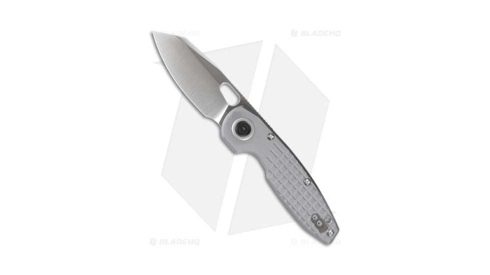 Vosteed Ankylo Vanchor Folding Knife, 3.18in, ELMAX, Reverse Tanto Blade, Aluminum Gray Handle, Steel/Gray, 7.75in, BHQ-203328