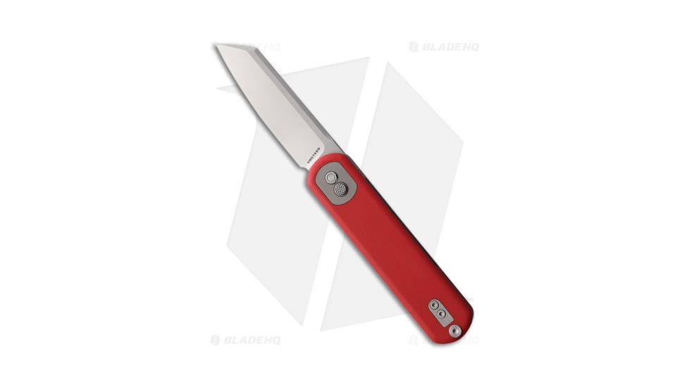 Vosteed Corgi Treklock Folding Knife, 2.98in, Sandvik 14C28N, Sheepsfoot Blade, G10 Red Handle, Steel/Red, 7.17in, BHQ-199662