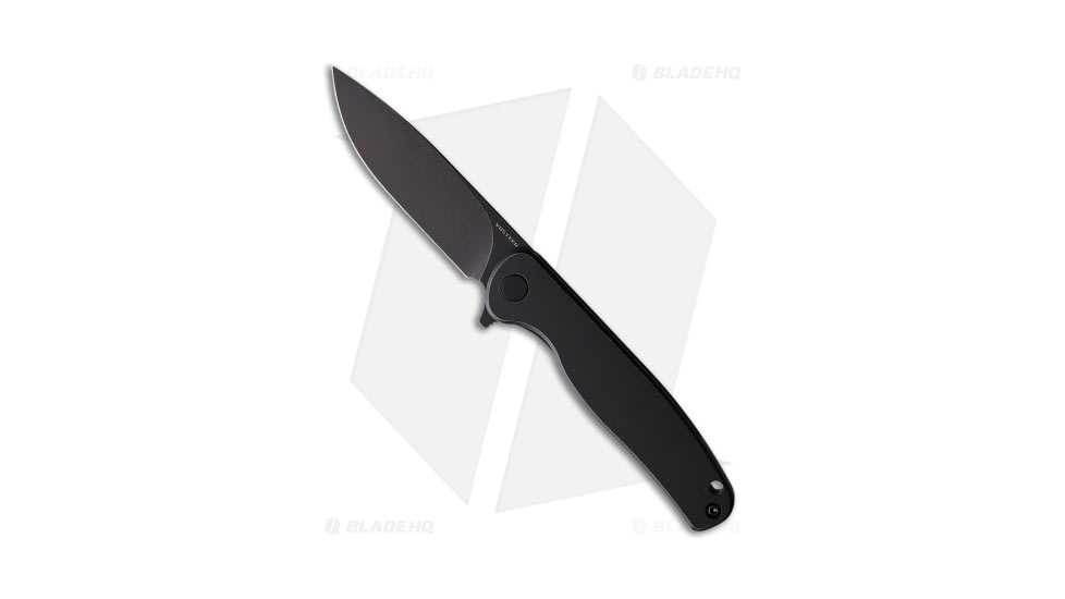 Vosteed Mini Labrador Folding Knife, 2.73in, Sandvik 14C28N, Drop Point Blade, Titanium Black Handle, Black/Black, 6.23in, BHQ-195817
