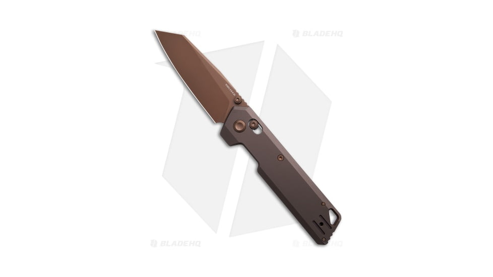 Vosteed Parallel Folding Knife, 2.90in, CPM S35VN Stainless Steel, Reverse Tanto Blade, Titanium Purple/Red Handle, Copper/Purple/Red, 7.04in, BHQ-215357