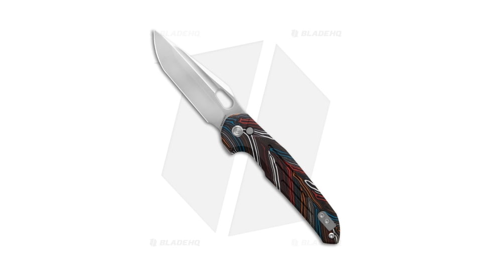 Vosteed Thunderbird Folding Knife, 3.25in, Bohler M390 Stainless Steel, Tanto Blade, G10 Black/Blue/Red/Orange Handle, Steel/Black/Blue/Red/Orange, 7.73in, BHQ-192668