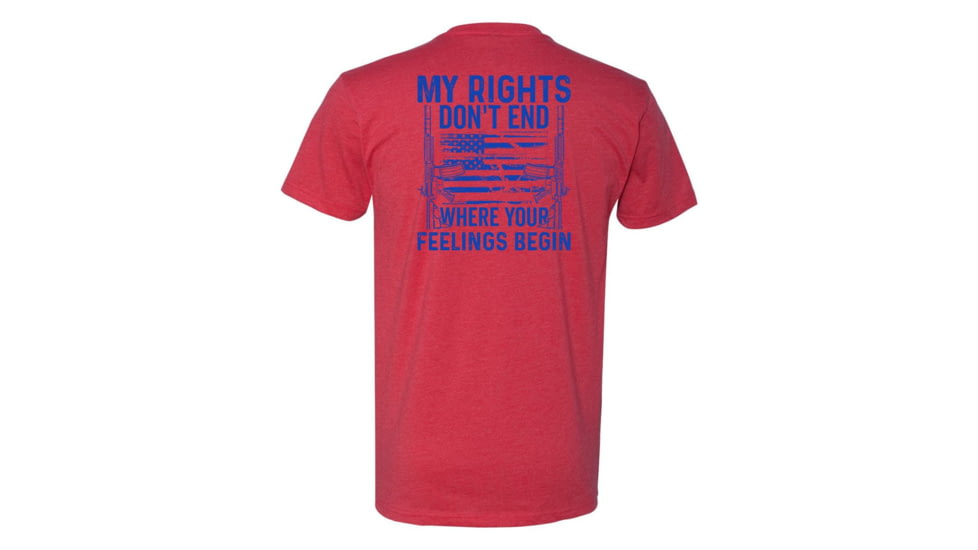 Vulcan Arms MY RIGHTS DONT END T-SHIRT 880C51D5, Red, xl, APQ-5128761S1A1
