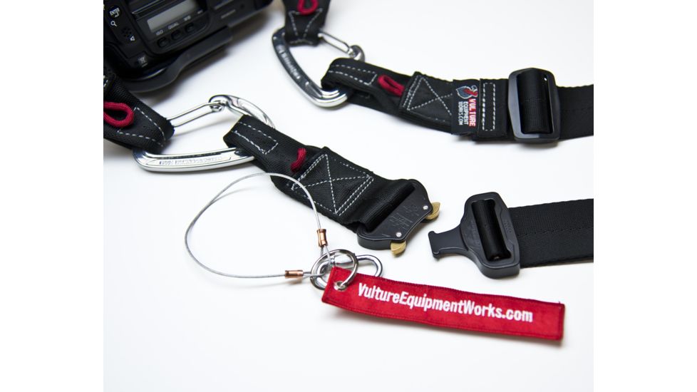 Vulture Equipment Works A4 Adventure Equipment Strap w/ Quick Release Buckle,Black/Red VEW-A4S