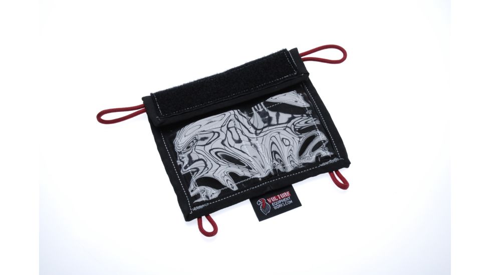 Vulture Equipment Works Permit Pouch w/Velcro Closure Front Flap,Black/Red VEW-PPS