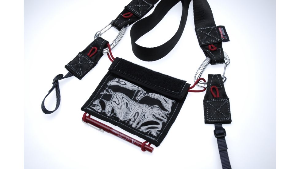 Vulture Equipment Works Permit Pouch w/Velcro Closure Front Flap,Black/Red VEW-PPS