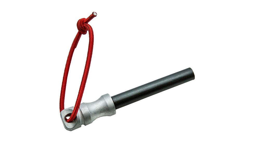 Vulture Equipment Works 4.125in Aluminum Cap Ferro Rod w/Stone Wash Finish, Natural VEW-FR-Mk2-SW
