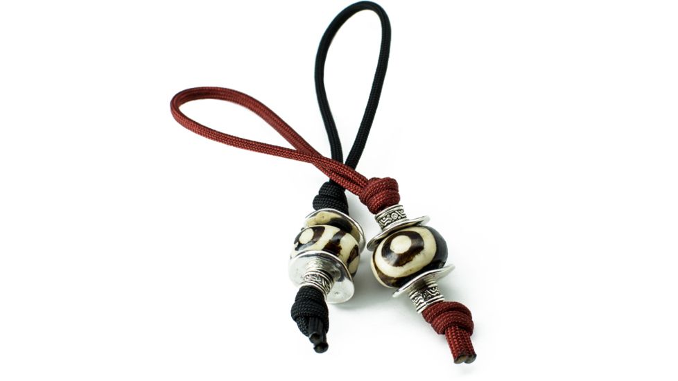 Vulture Equipment Works Bone Bead Lanyard Black Cord, BullsEye, VEW-Bead-BE-B