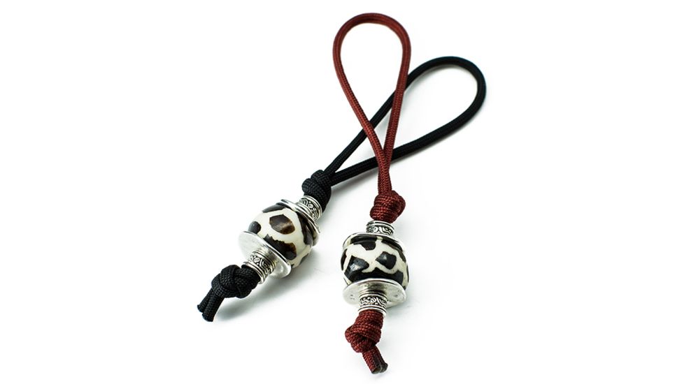 Vulture Equipment Works Bone Bead Lanyard Black Cord, Speckled, VEW-Bead-SP-B