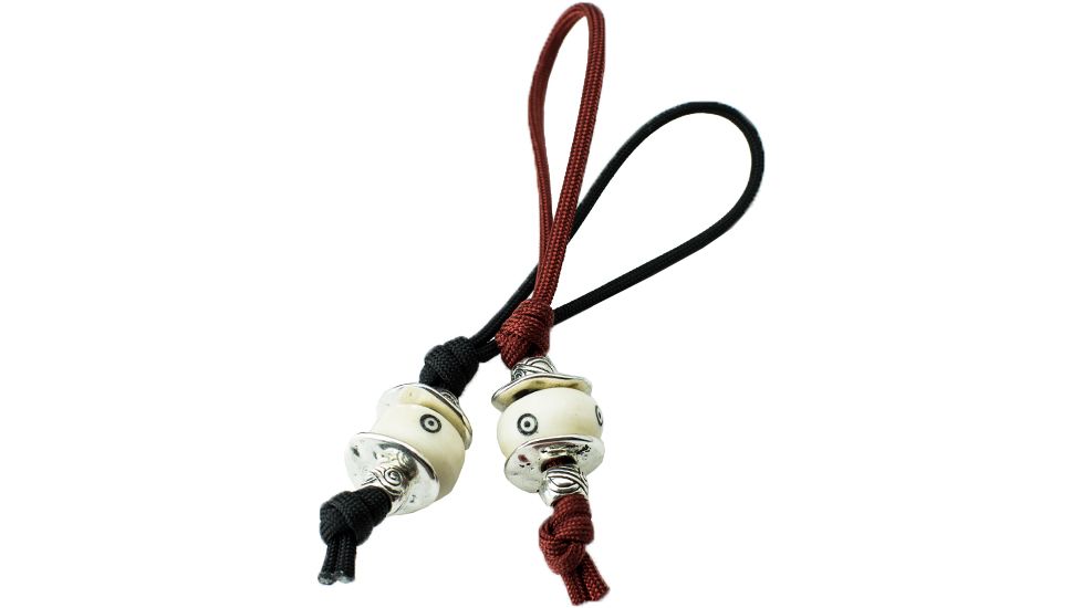Vulture Equipment Works Bone Bead Lanyard Black Cord, White, VEW-Bead-W-B