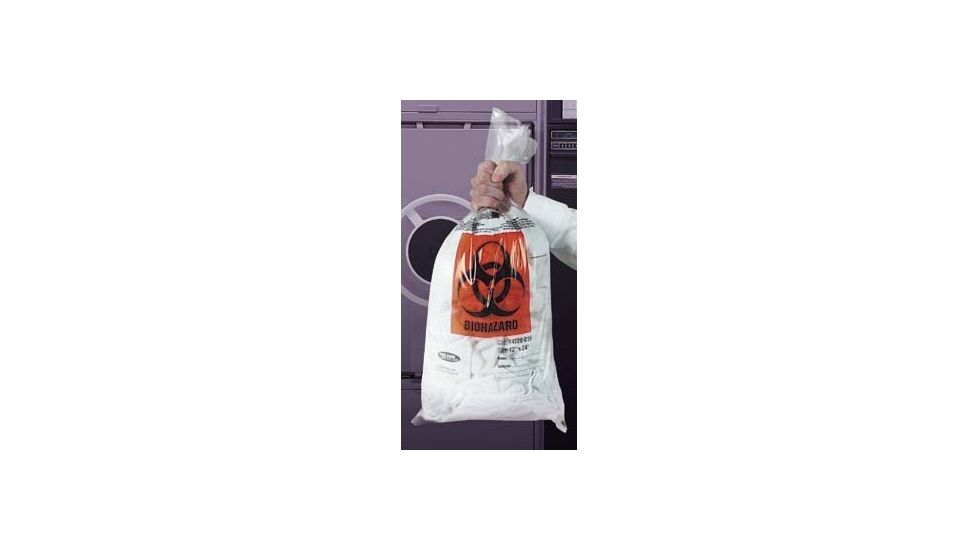 VWR Autoclavable Biohazard Bags, 1.5 mil 14220-024 Clear Bags, Plain