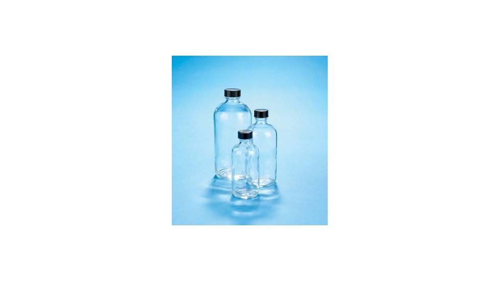 VWR Boston Round Bottles, Clear, Narrow Mouth VW5110824C25 Bulk Packs With Unattached Caps In Bags