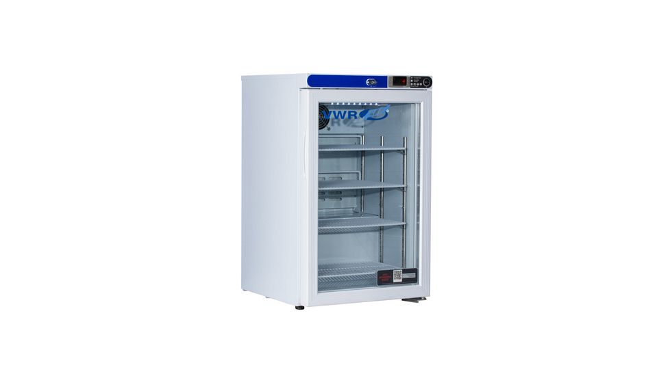 VWR Free Standing Undercounter Refrigerator, 1 cu. ft., Cycle, 1C to 10C, 2 Shelves, Solid Left Hinged Door 76210-102-EA