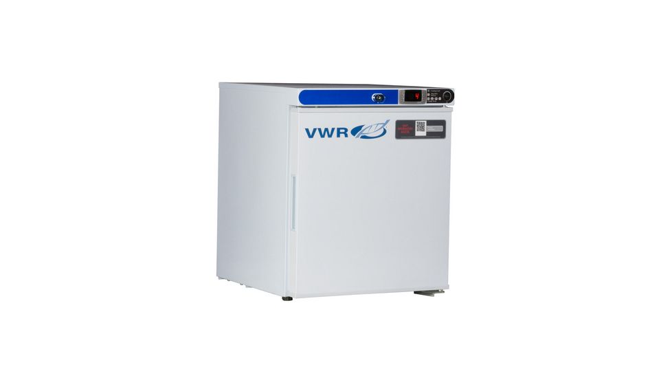 VWR Free Standing Undercounter Refrigerator, 1 cu. ft., Cycle, 1C to 10C, 2 Shelves, Solid Left Hinged Door 76210-102-EA