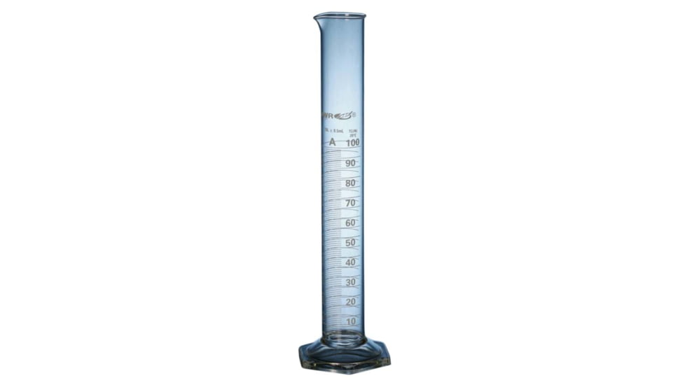 VWR Hexagonal Base Measuring Graduated Cylinder, 10 mL, Pack of 2, 76004-046-PK