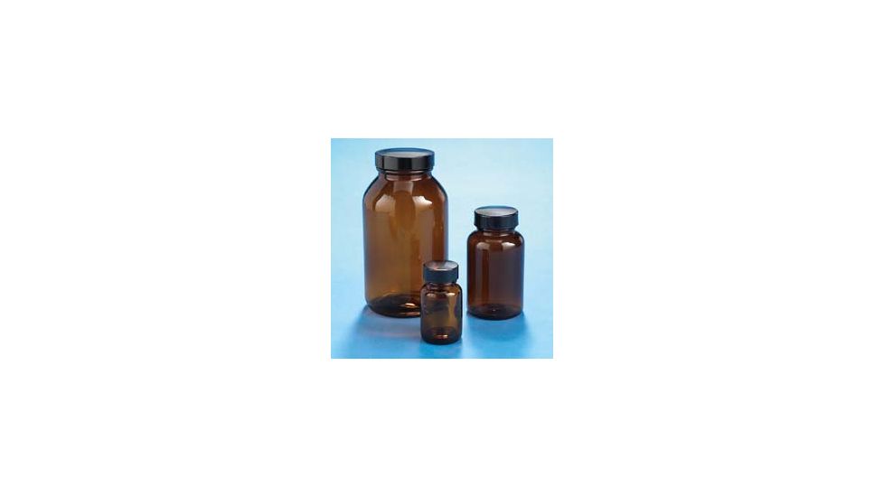 VWR Packers, Amber, Wide Mouth VW5220845C26 Bulk Packs With Unattached Caps In Bags