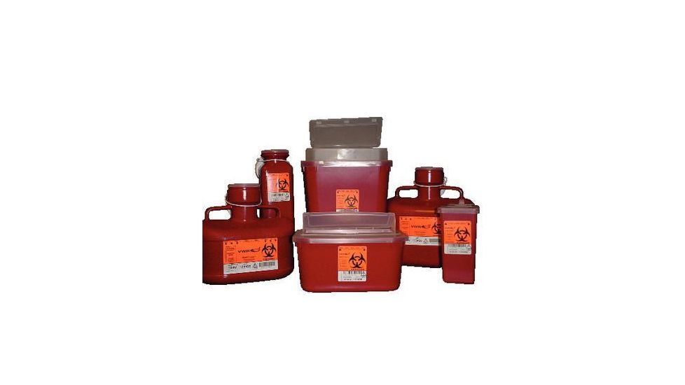 VWR Sharps Container Systems 184V Extended Neck Sharps Containers Small, Each
